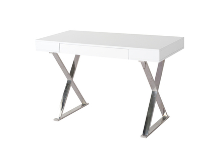 Стол-консоль Ist Casa Рокки, 120х55х76 см, белый, хром