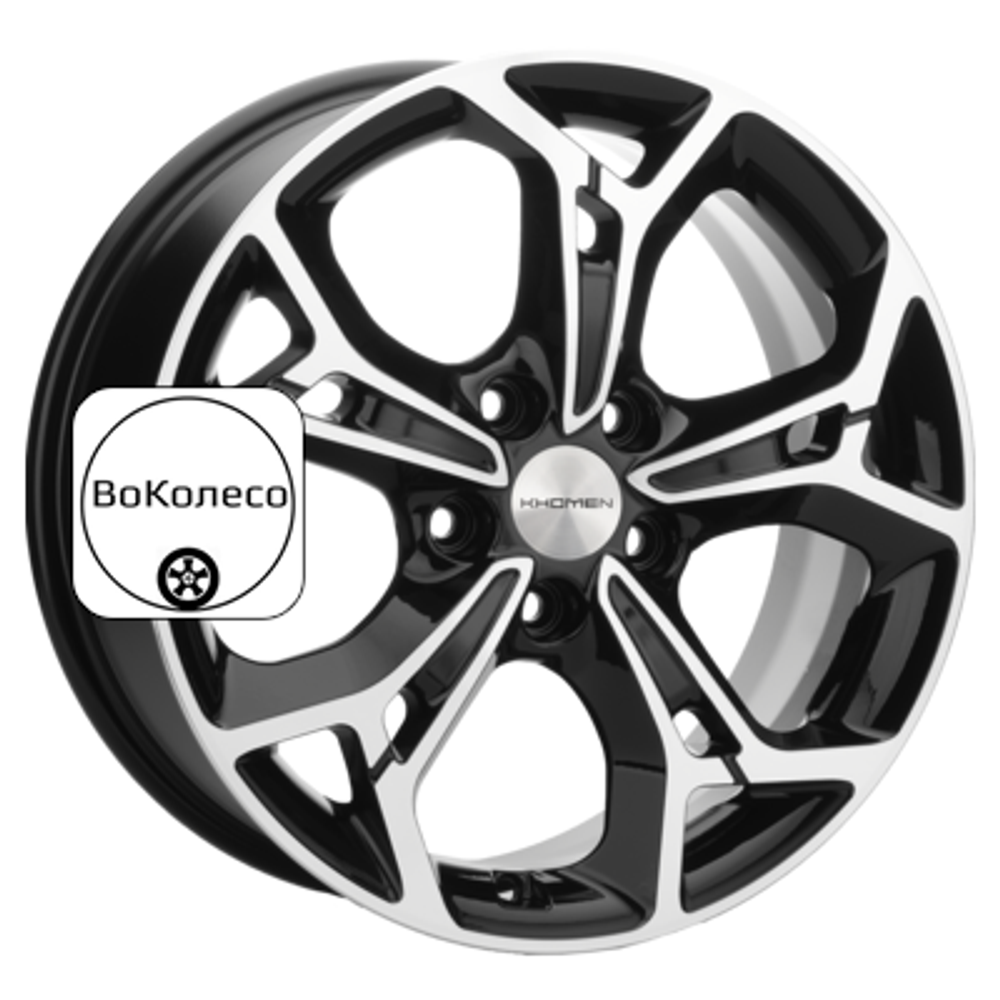 7x17/5x110 ET46 D63,3 KHW1702 (Changan CS35/CS35 Pro) Black-FP Khomen Wheels