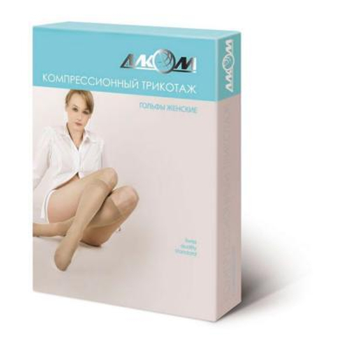 Компрессионные гольфы Алком 5082 с открытым мыском, 2 класс