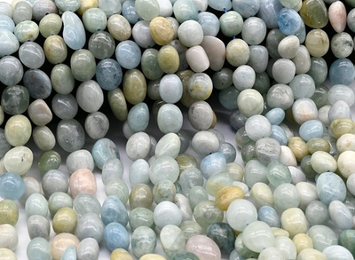 пр-27 Берилл галтовка 15*12мм, нить 19см