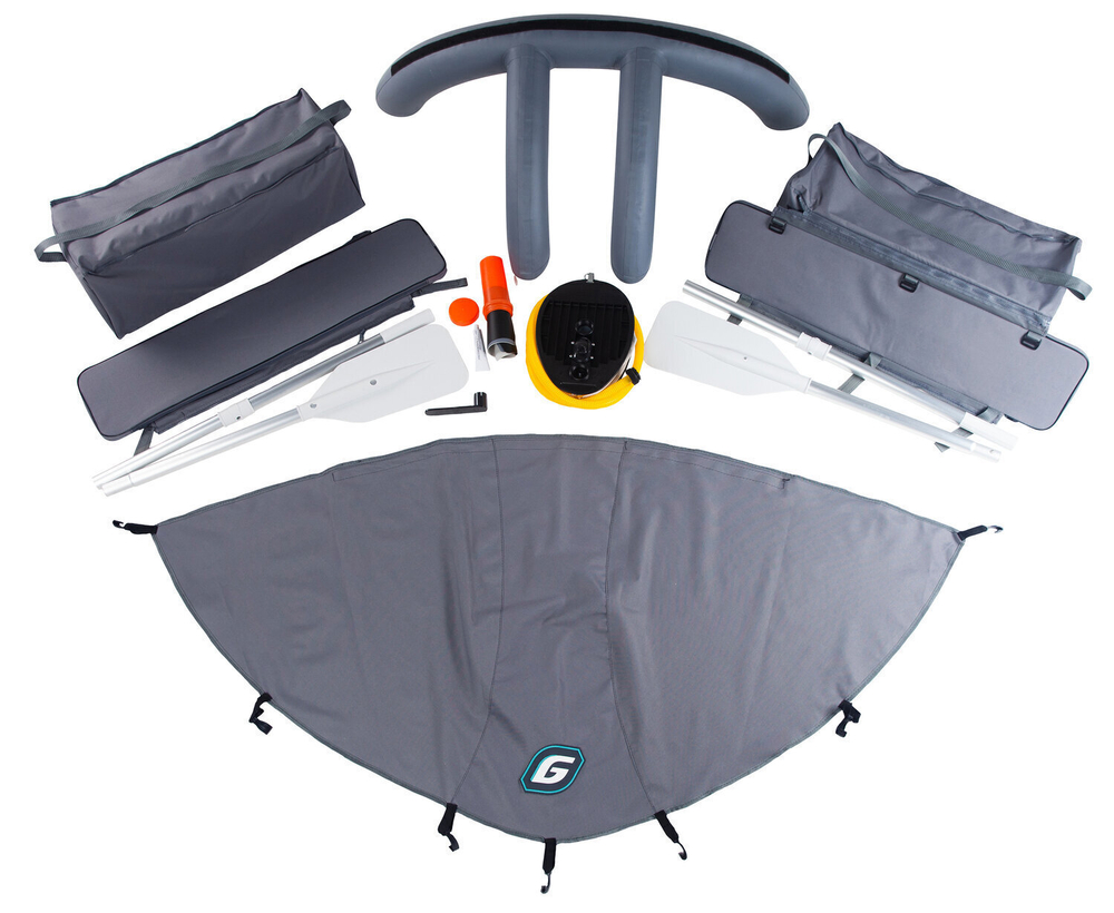 Надувная лодка GLADIATOR D450AL светло-темносерый