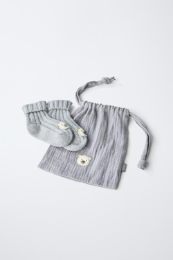 ZARA ПИНЕТКИ «МИШКА», АНТРАЦИТОВО-СЕРЫЙ