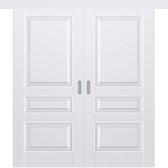 Межкомнатная двустворчатая дверь купе экошпон Profil Doors 95U аляска глухая