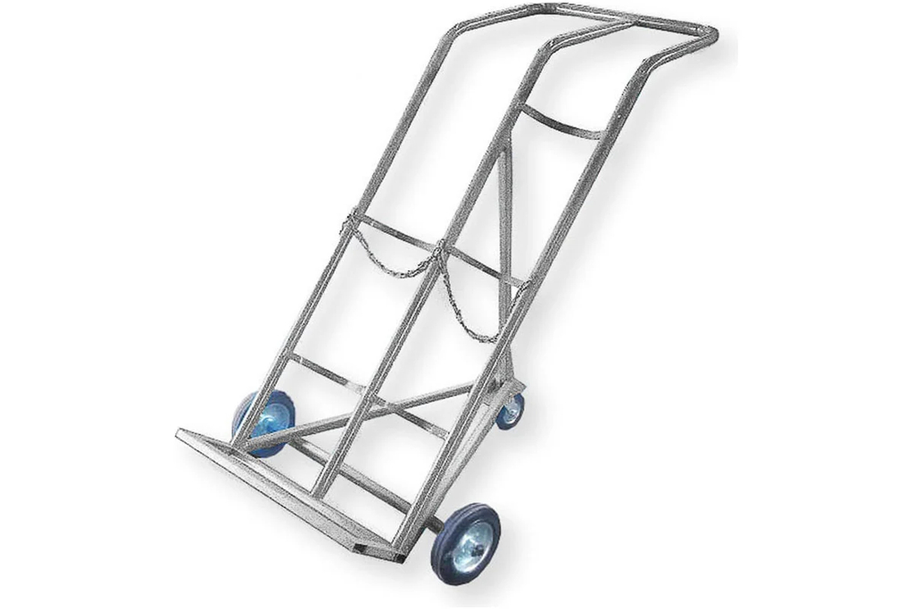 Тележка для двух разновидных газовых баллонов КП-2 трехколесная