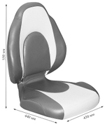 Сиденье "Racing", серое с синим (10253856)