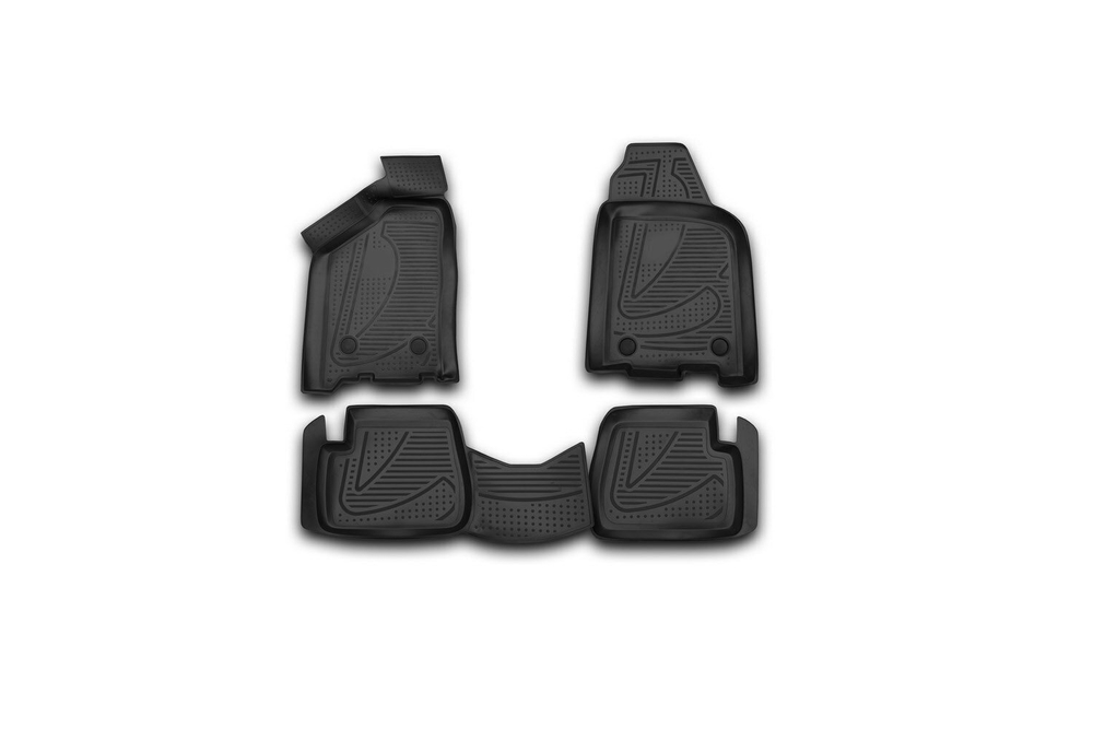 Коврики Standard, 3D в салон LADA Samara, 2004- , 4 шт. (полиуретан, чёрные) Element.F900250E1