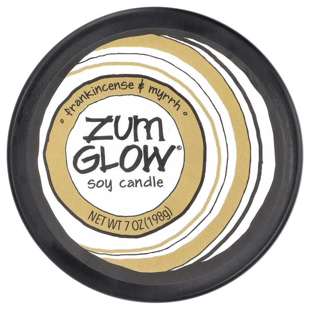 ZUM, Glow, соевая свеча, ладан и мирра, 198 г (7 унций)