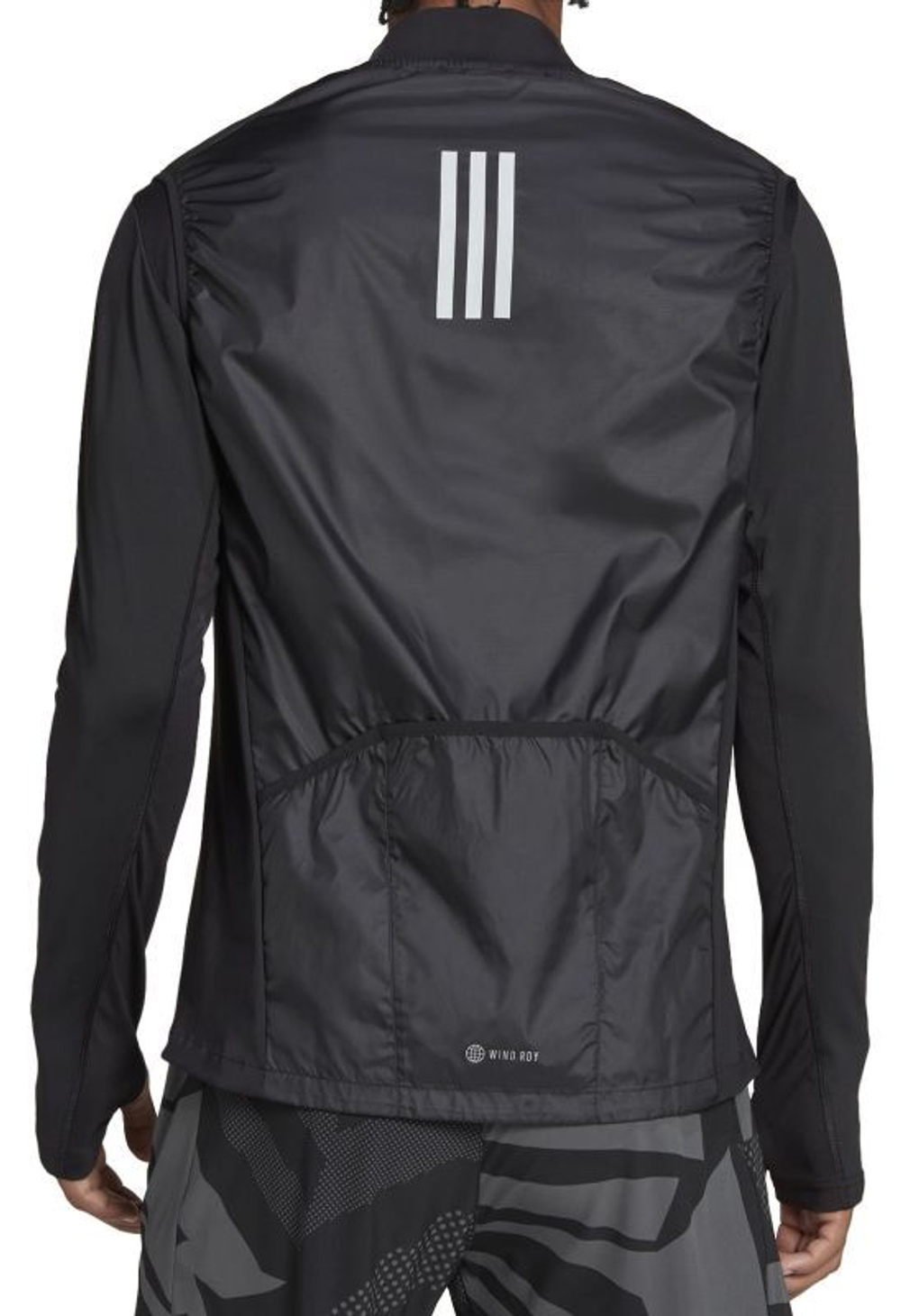 Мужская теннисная жилетка Adidas Running Jacket - черный