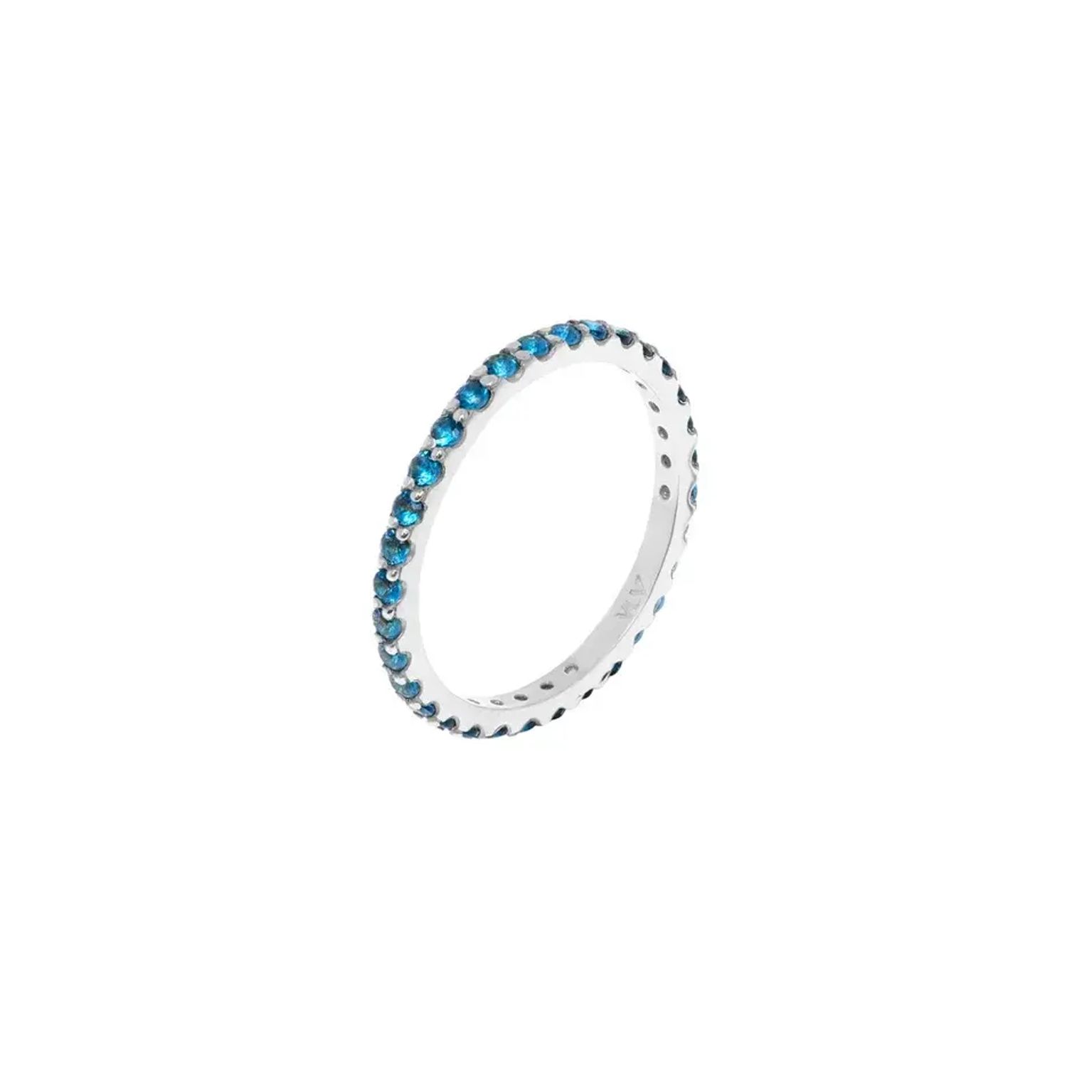 Кольцо Pave Tiny Ring - Silver Blue