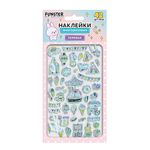Наклейки гелевые "Блестящий микс", 15,5х9,5 см, ассорти 6 видов, FUNSTER (ФАНСТЕР), 666086
