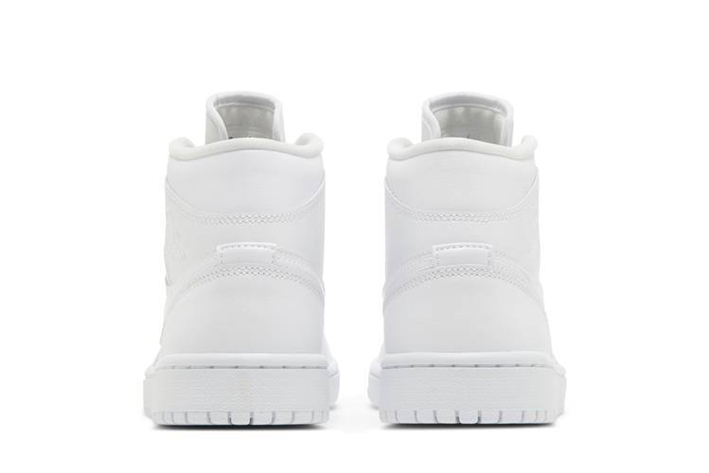 Кроссовки Jordan Air Jordan 1 Mid Triple White (Женская размерная сетка)
