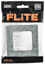 FLITE Рамка 1-местная РУ-1-К-ФлС серый IEK