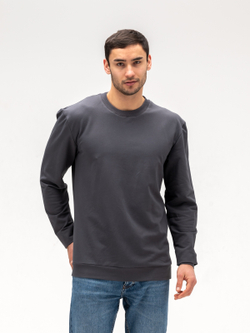 Лонгслив мужской хлопковый. Графит