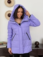 Куртка весенняя удлиненная с капюшоном