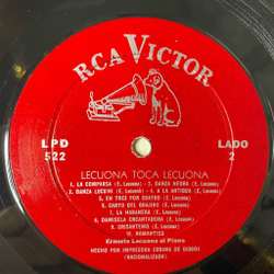 Винтажная виниловая пластинка LP Lecuona Plays Lecuona (Cuba Куба 1958)