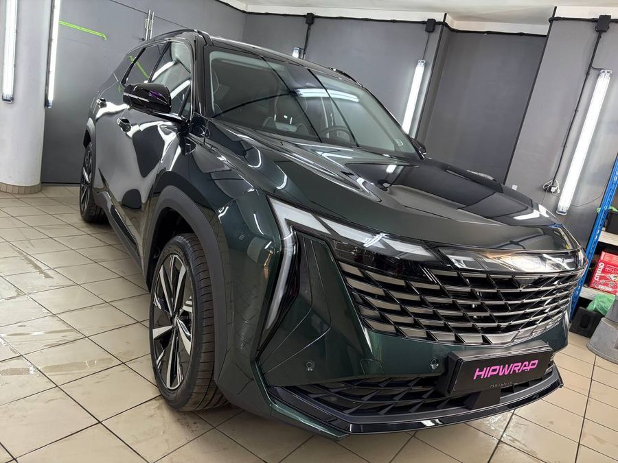 Geely Atlas в антигравийной пленке Carbins PPF G190