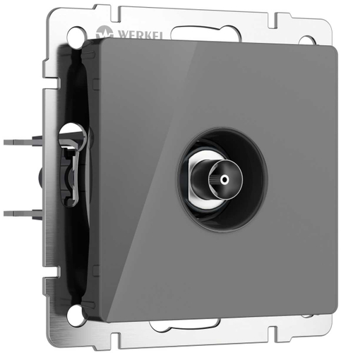 ТВ-розетка Werkel оконечная графит акрил W1183044 4690389197550