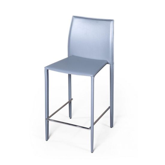 Стул полубарный Rolf, кожа антрацит