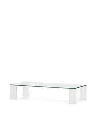 Журнальный столик из закаленного стекла Adularia, прозрачный, 140 x 60