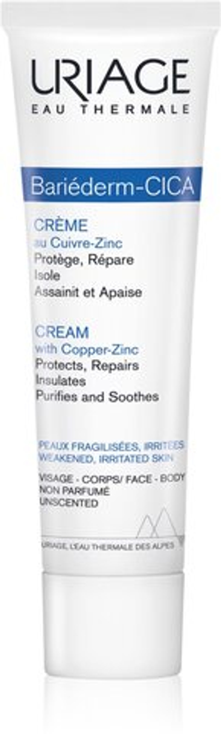 Uriage Bariederm Cica-Cream with Copper-Zinc - восстанавливающий крем, содержащий медь и цинк /   100  ml  / GTIN 3661434004742