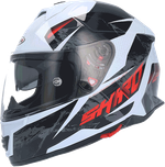 Шлем SHIRO SH351 SPEED white/red 2XL