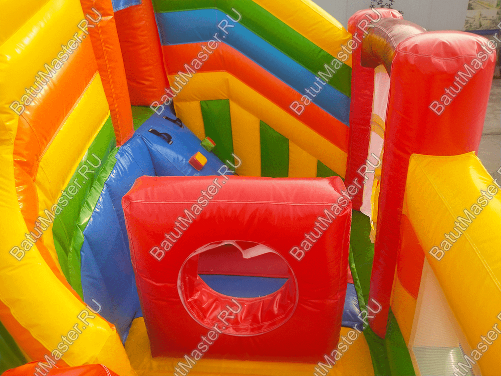 Детский надувной батут "Границы радости со львёнком", размер 3,5*3*2.7 м