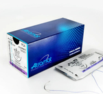Нить рассасывающаяся Atramat ПГА фиолетовая 75см, игла колющая
