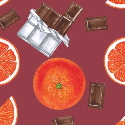 Шоколад, апельсины, кофе