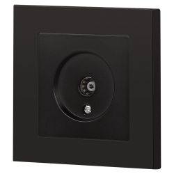 Розетка Intro Accent 6-301-05 TV одиночная, IP20, СУ, антрацит | Intro