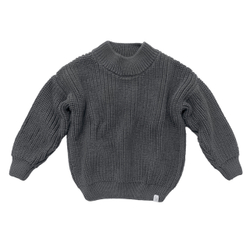 Джемпер вязаный oversize графит