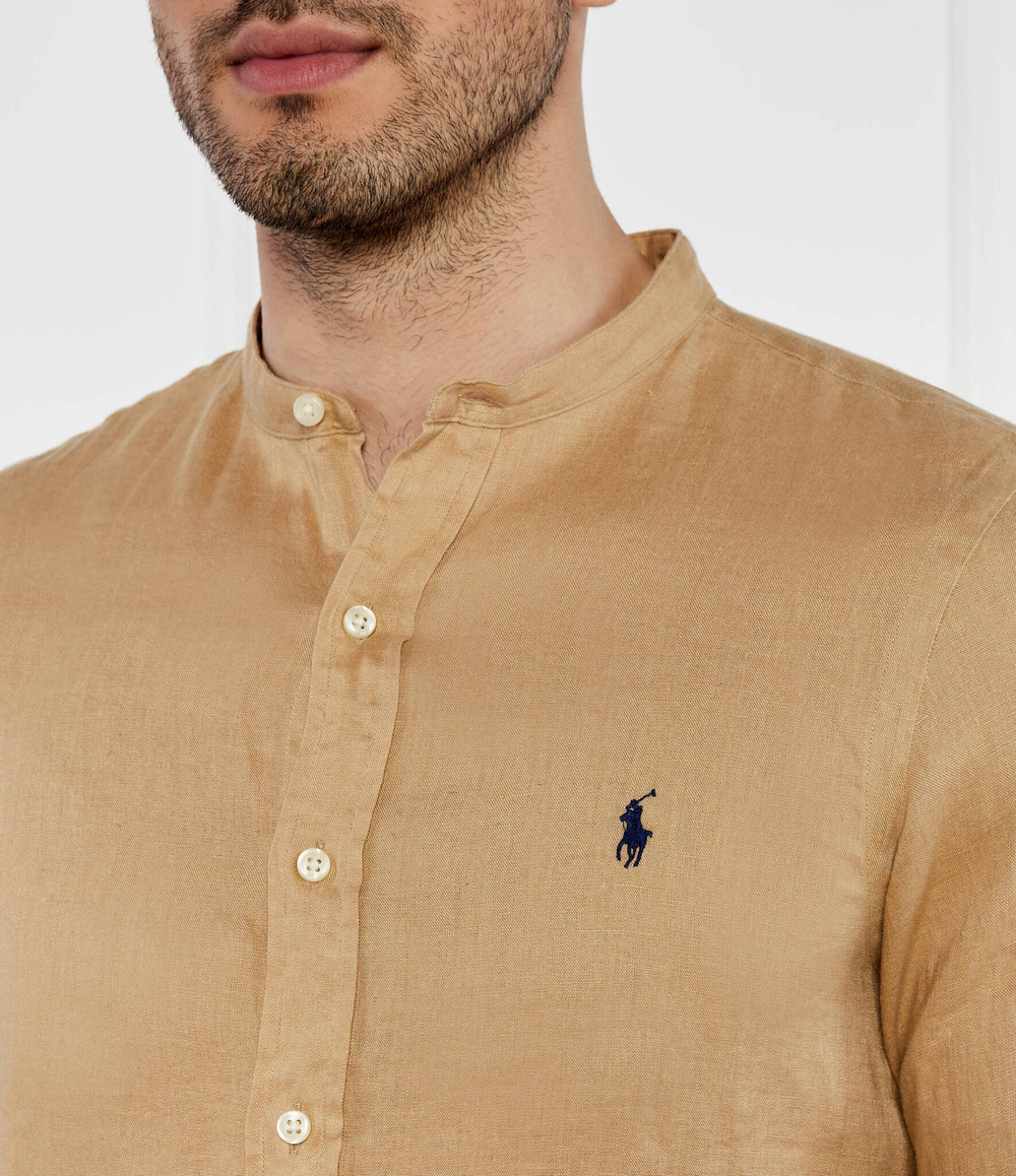 Льняная рубашка POLO RALPH LAUREN - бежевый(710906946)