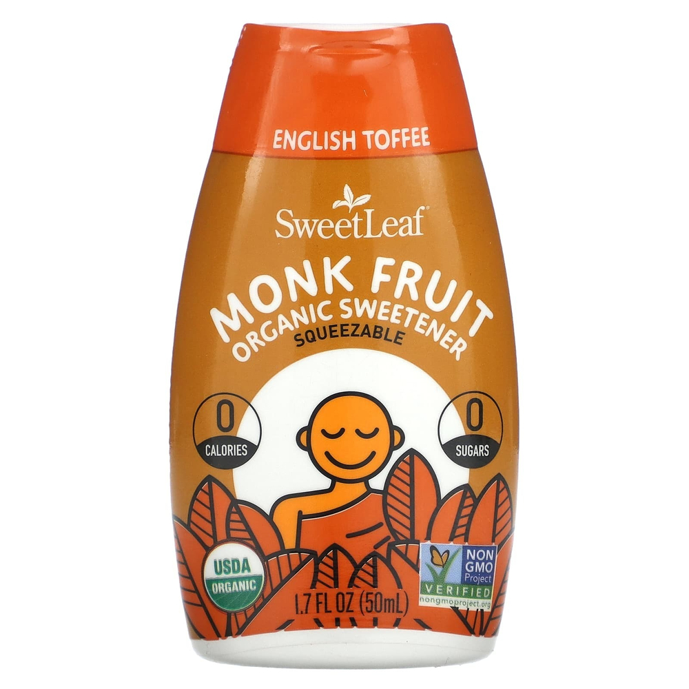 SweetLeaf Stevia, Органический подсластитель с фруктами монаха, английский ирис, 50 мл (1,7 жидк. Унции)
