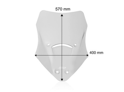 WRS Caponord Высокое ветровое стекло Ducati Multistrada V2 (2025+) затемненное DU035F