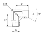 Штуцер FC90 BSP 3/8 - BSPT 3/8