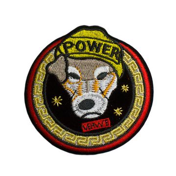 Нашивка термоаппликация на одежду и на рюкзак.Power, Собака