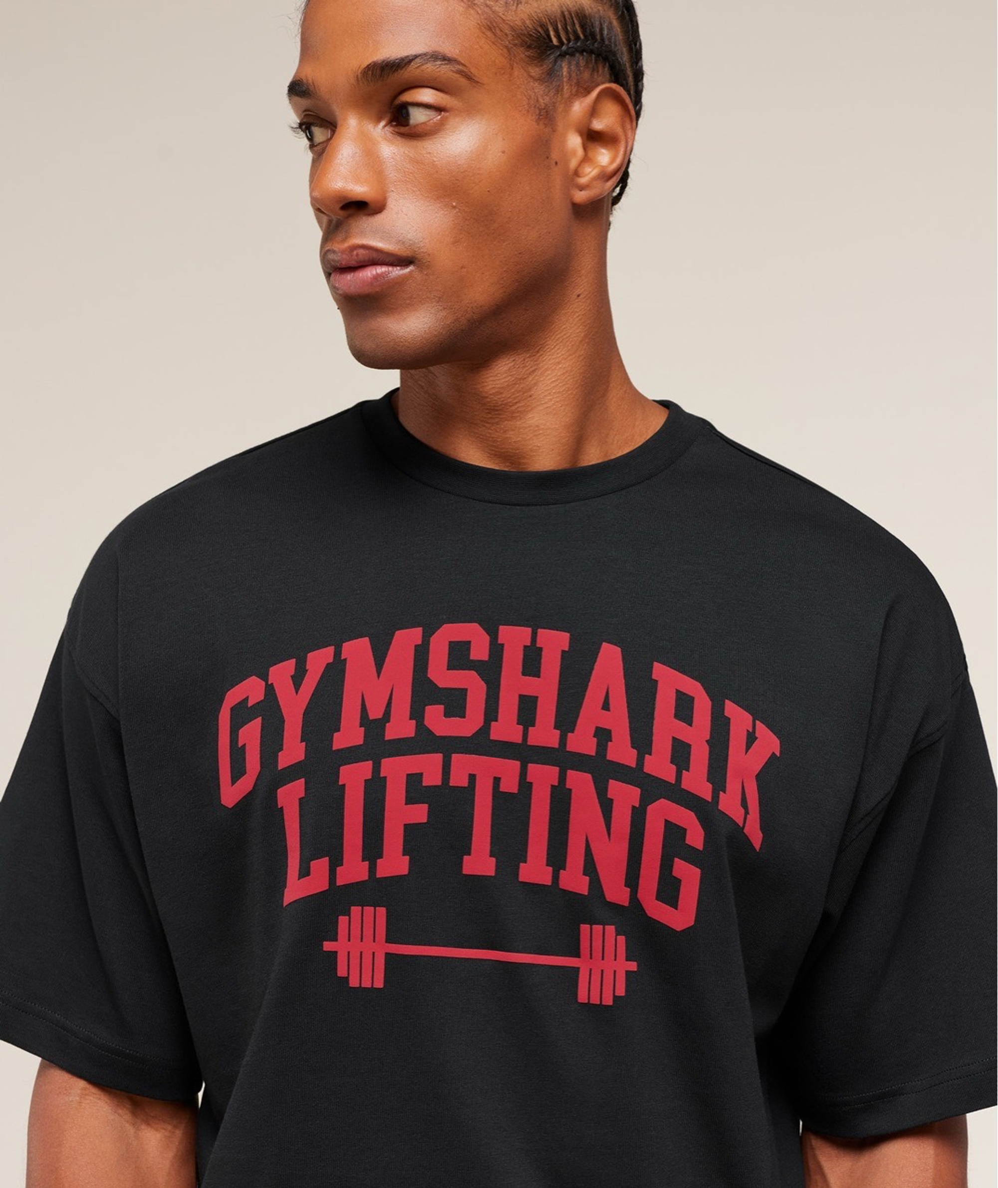 Футболка GYMSHARK Lifting Barbell T-Shirt Black