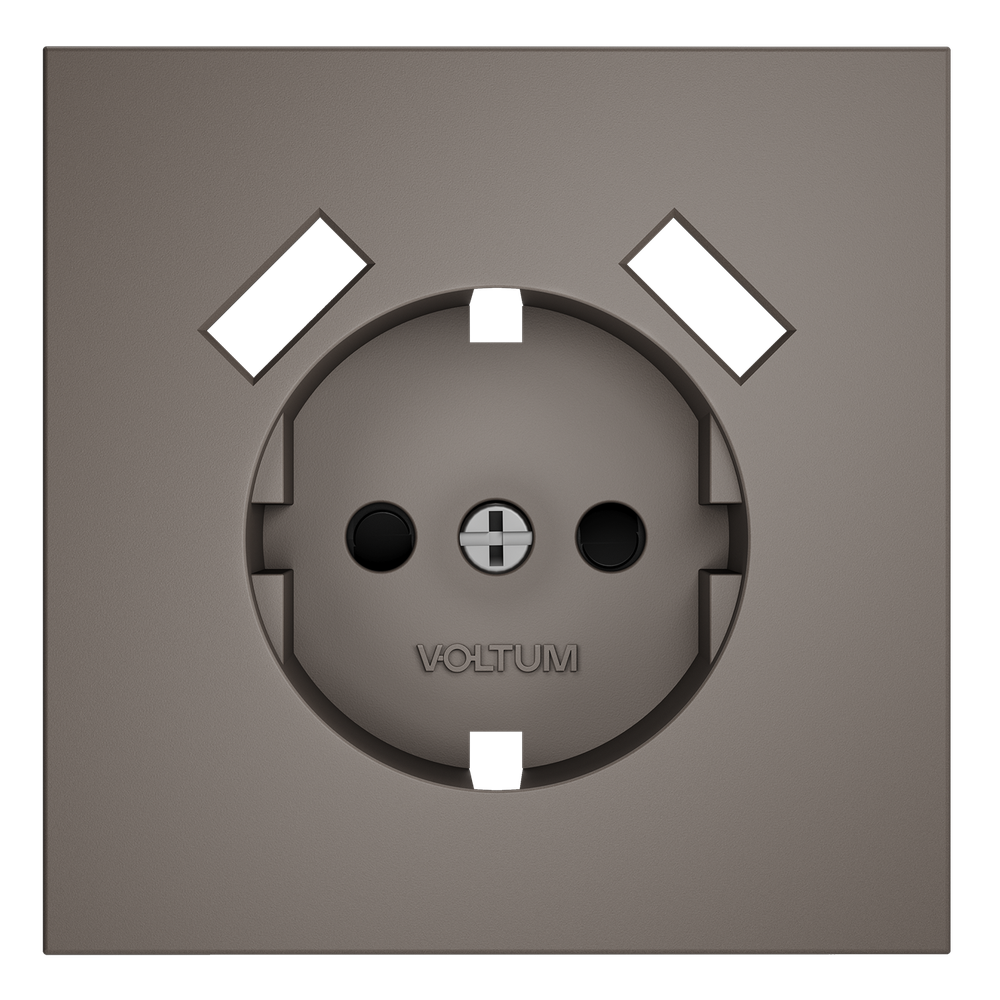 Накладка для розетки с заземлением и защитными шторками, с USB A+A, S70 (капучино)