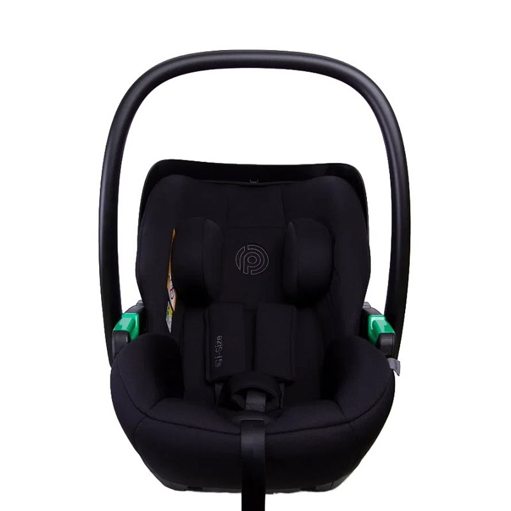 Детская коляска Peppy Monaco 3 в 1 с автокреслом Verona Black Black (черный), рама черная матовая