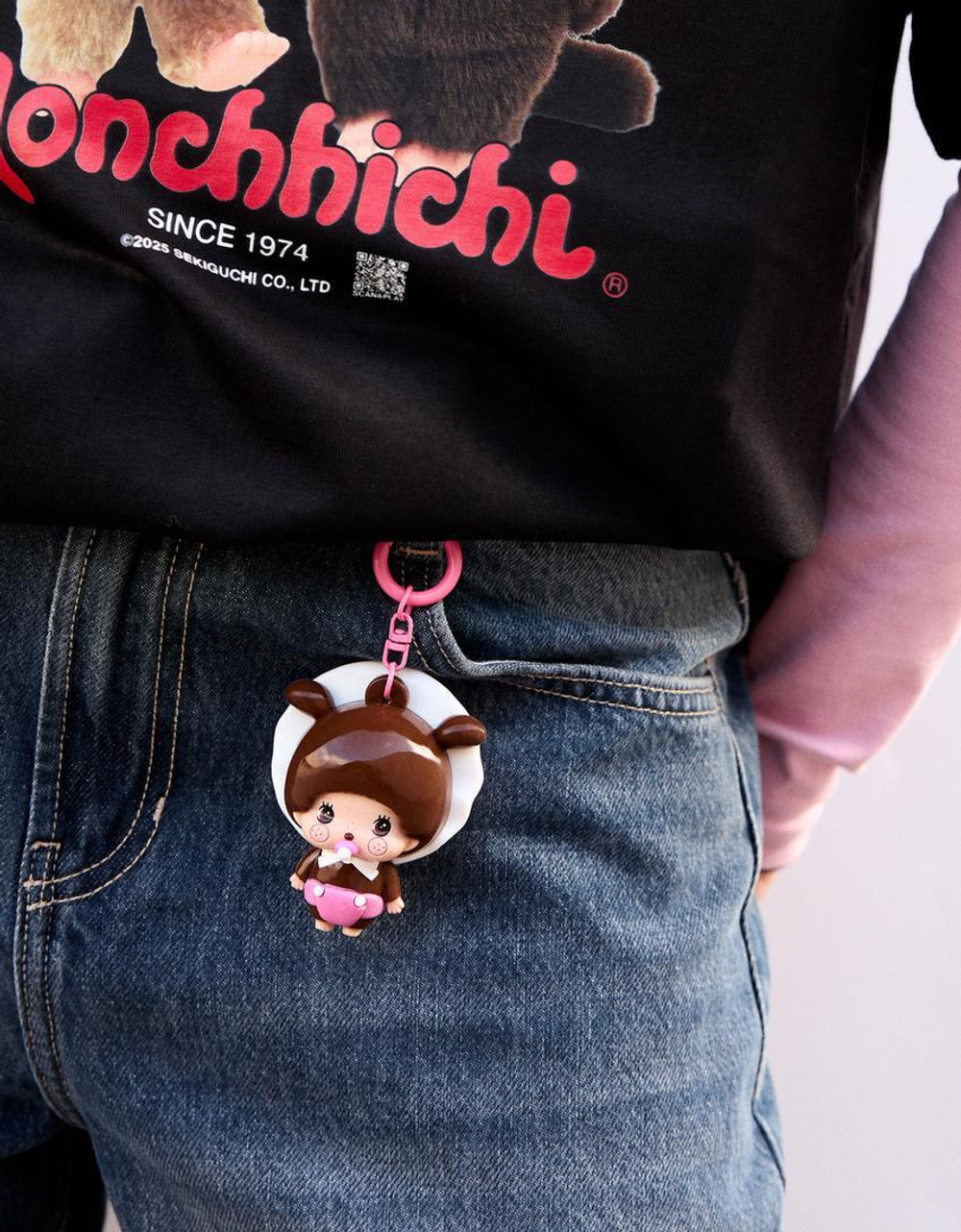 BERSHKA Брелок Monchhichi, розовый