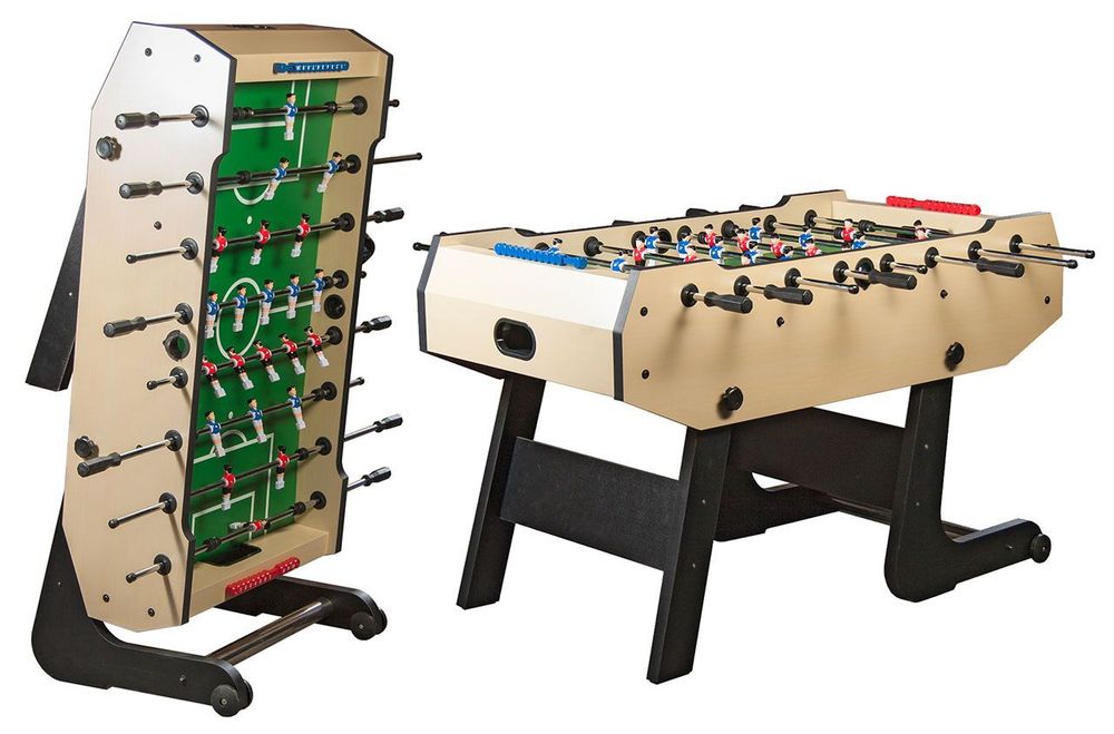 Игровой стол - футбол складной "Maccabi" (140x75x89, светлый)