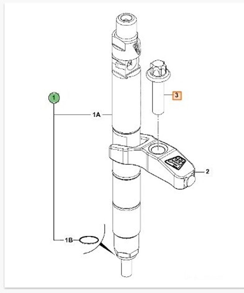 Болт крепления форсунки JCB Оригинал 320/00891 32002593 320/02615