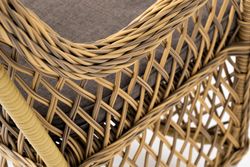 "Эспрессо-80 L" обеденная группа плетеная, цвет соломенный