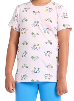 Футболка для девочки теннисная Australian Open Seagull - Розовый