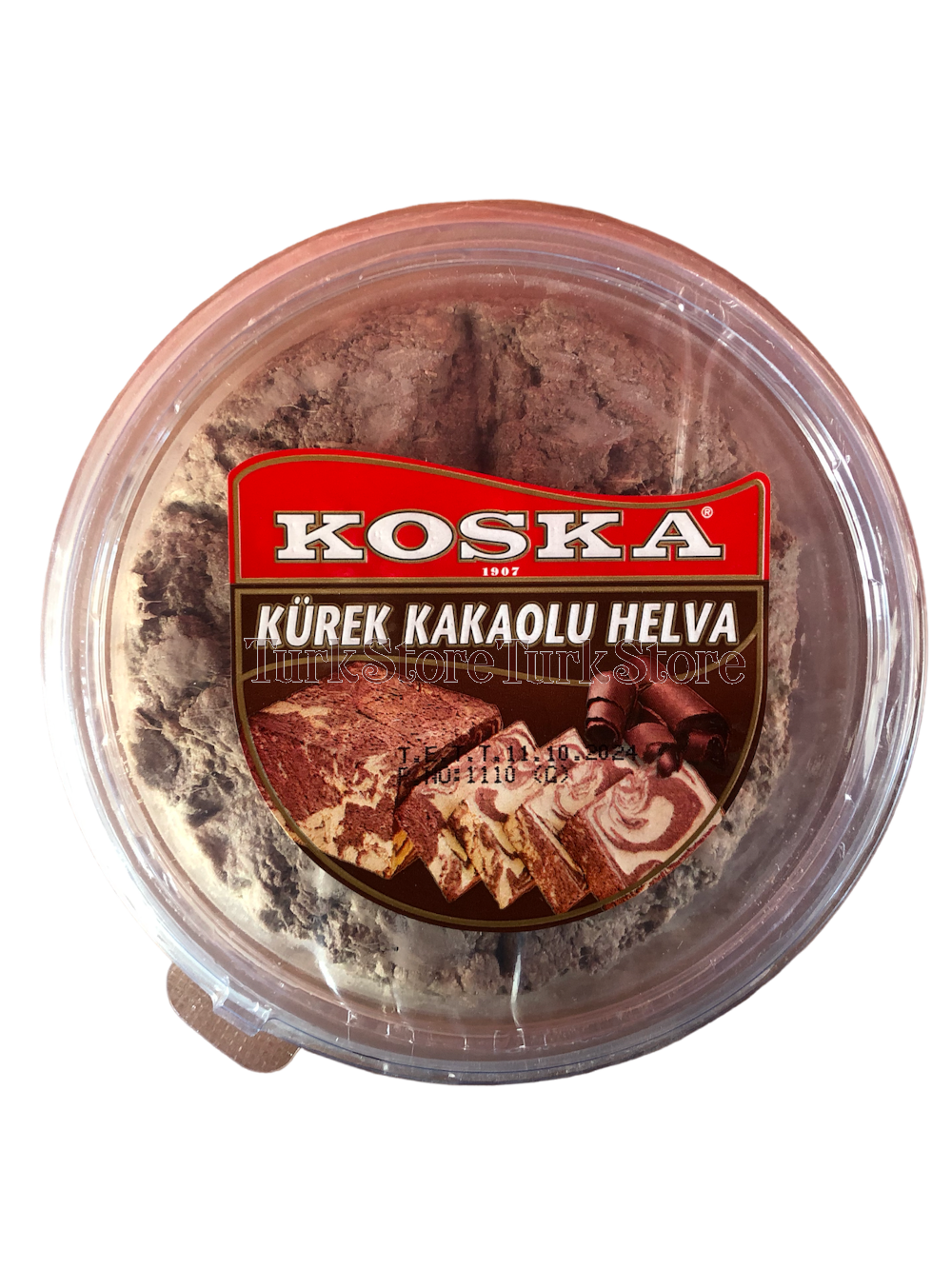Кунжутная халва с какао Koska 400 гр круглый пластик