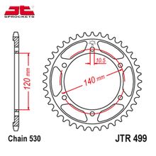 JT JTR499.39 звезда задняя (ведомая), 39 зубьев