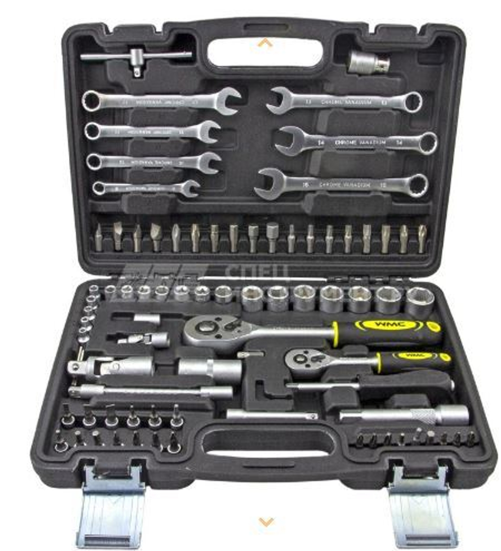 Набор инструмента  82пр WMC Tools #4821-5вмц 1/2" 1/4" (6-гран.) (4-22мм)