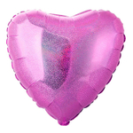 Шар фольгированный Сердце 45 см (Фуксия)