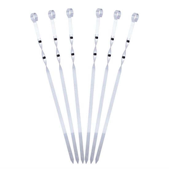 Шампуры 6 шт. из хромированной стали 45х1 см. СКАУТ СК 0711A в комплекте чехол