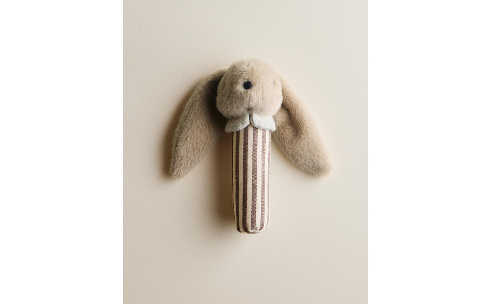 Погремушка детская Zara Home, хлопок, бежевый, 8607/052