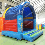 Коммерческий надувной батут "Синее море" с крышей